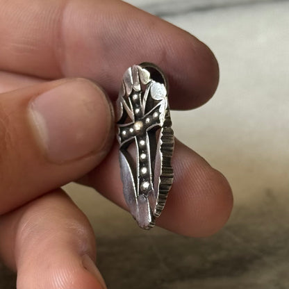 stone cross sterling silver