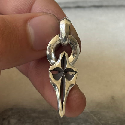 gothic silver pendant 