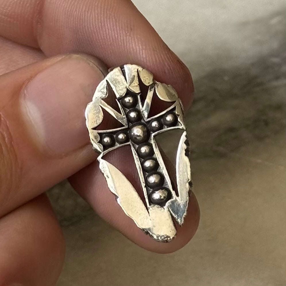 stone cross sterling silver