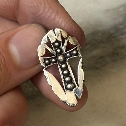 stone cross sterling silver