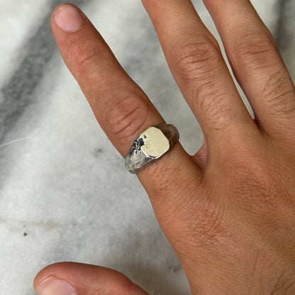 stone signet ring sterling silver