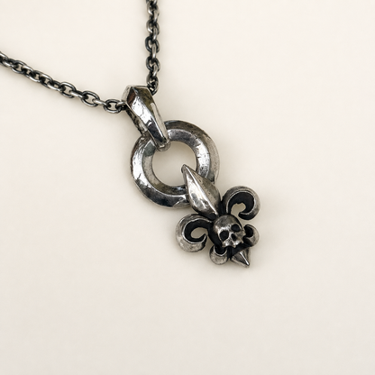 gothic fleur de lis necklace 