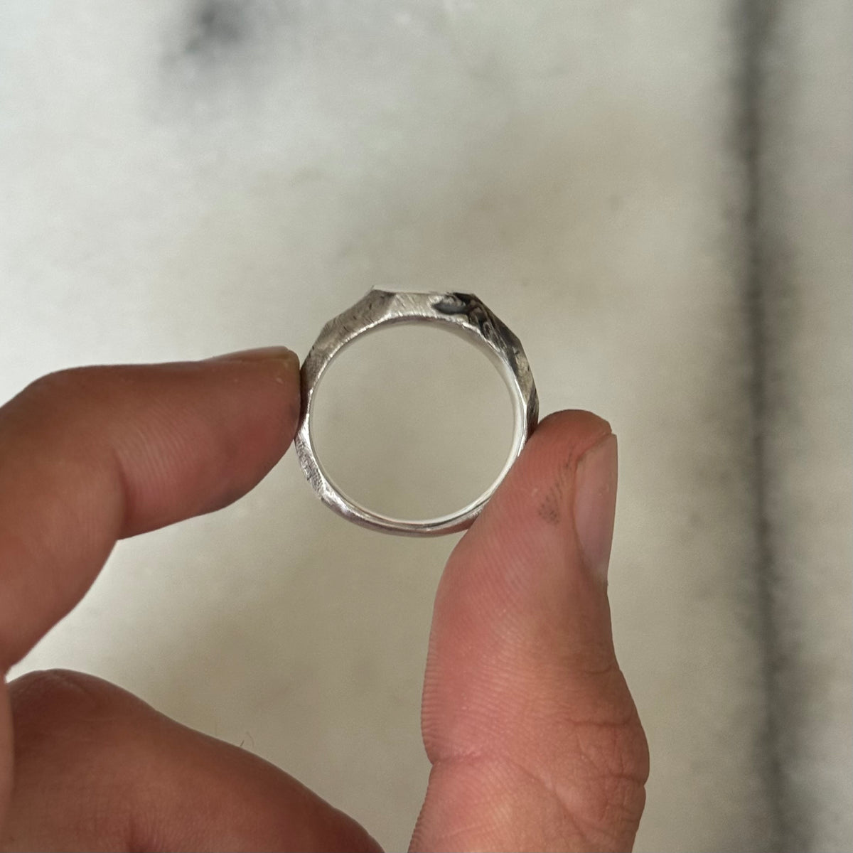 stone signet ring sterling silver