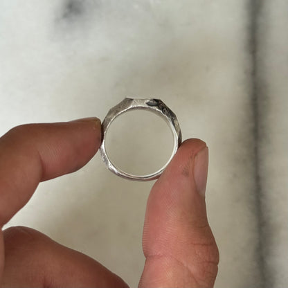 stone signet ring sterling silver