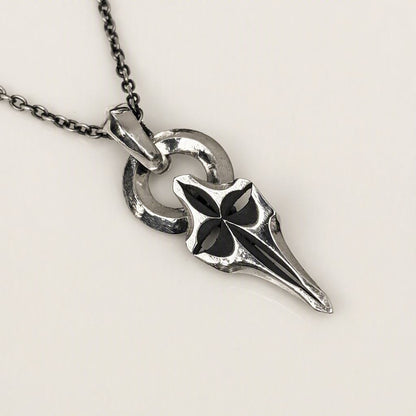 gothic sterling silver cross necklace 