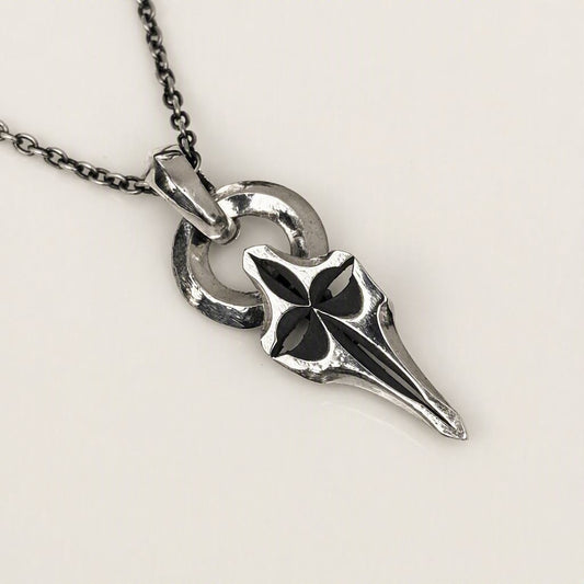 gothic sterling silver cross necklace 