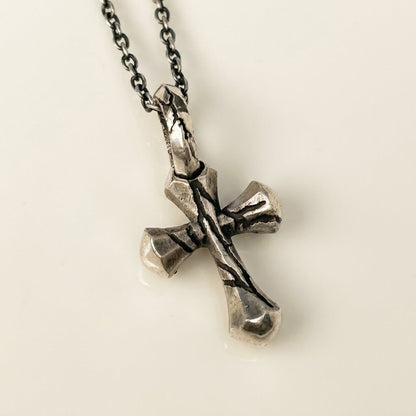 mens silver cross pendant 