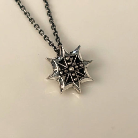 mens gothic pendant silver cross necklace